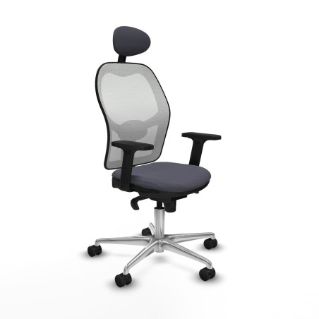 Chaise de Bureau avec Appui-tête Piqueras y Crespo 2D086N1 Gris fonc