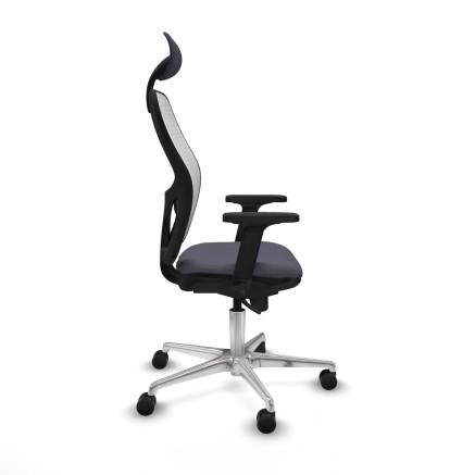 Chaise de Bureau avec Appui-tête Piqueras y Crespo 2D086N1 Gris fonc 2