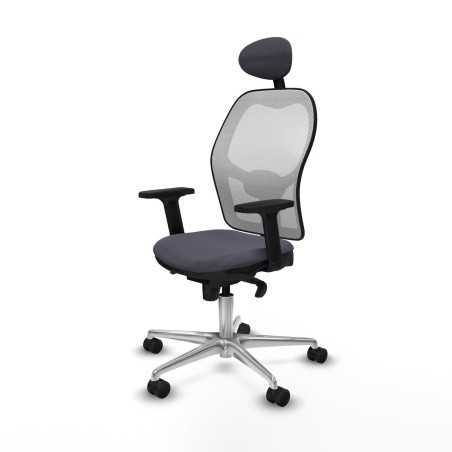 Chaise de Bureau avec Appui-tête Piqueras y Crespo 2D086N1 Gris fonc