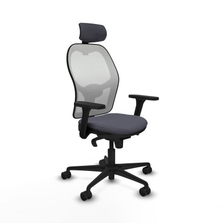 Sedia Ufficio con Poggiatesta Piqueras y Crespo 3D036N2 Grigio scuro