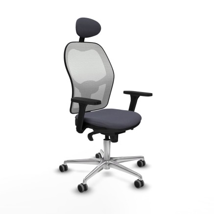 Sedia Ufficio con Poggiatesta Piqueras y Crespo 3D086G1 Grigio scuro