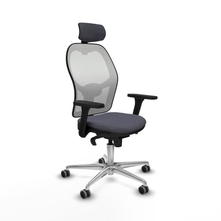 Chaise de Bureau avec Appui-tête Piqueras y Crespo 3D086G2 Gris fonc