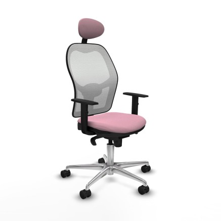 Sedia Ufficio con Poggiatesta Jorquera Piqueras y Crespo 1D086N1 Rosa