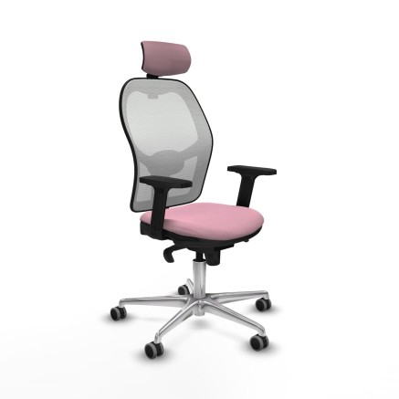 Sedia Ufficio con Poggiatesta Piqueras y Crespo 2D086G2 Rosa
