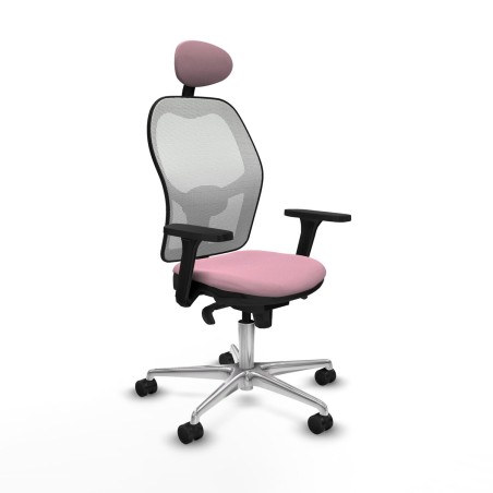 Sedia Ufficio con Poggiatesta Piqueras y Crespo 3D086N1 Rosa
