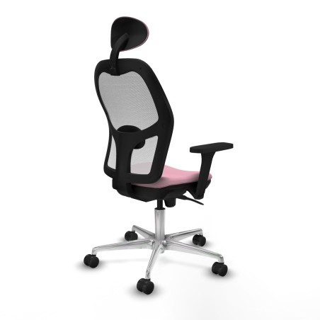 Sedia Ufficio con Poggiatesta Piqueras y Crespo 3D086N1 Rosa