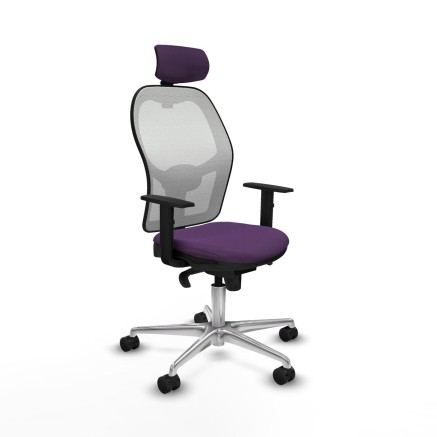 Sedia Ufficio con Poggiatesta Piqueras y Crespo 1D086N2 Viola