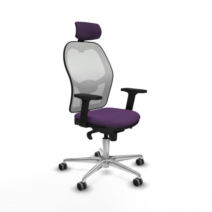 Sedia Ufficio con Poggiatesta Piqueras y Crespo 2D086G2 Viola