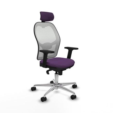 Chaise de Bureau avec Appui-tête Piqueras y Crespo 2D086N2 Violet