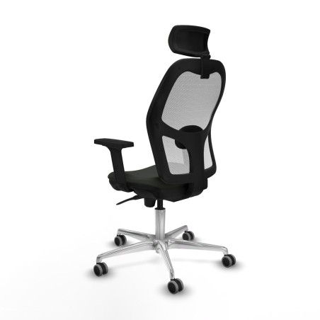 Sedia Ufficio con Poggiatesta Jorquera Piqueras y Crespo 2D086G2 Nero