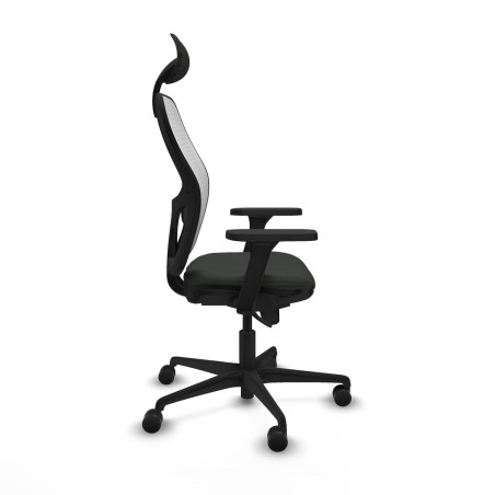 Sedia Ufficio con Poggiatesta Jorquera Piqueras y Crespo 3D036N1 Nero