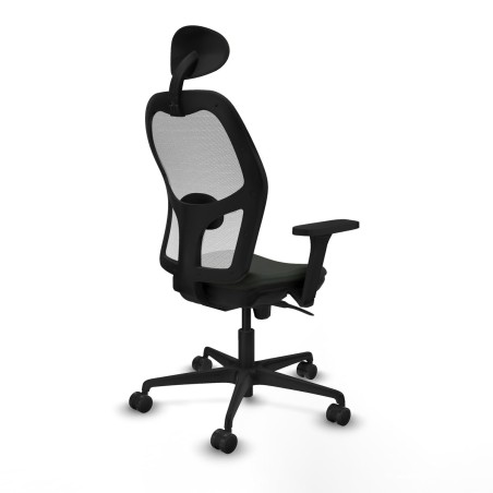 Sedia Ufficio con Poggiatesta Jorquera Piqueras y Crespo 3D036N1 Nero