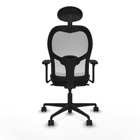 Sedia Ufficio con Poggiatesta Jorquera Piqueras y Crespo 3D036N1 Nero