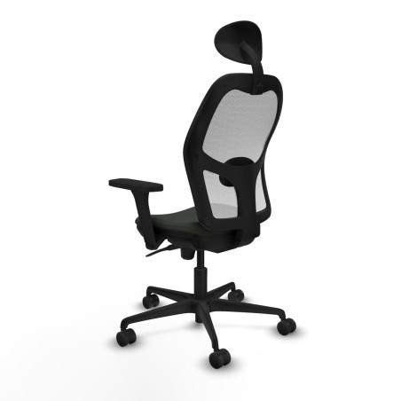 Sedia Ufficio con Poggiatesta Jorquera Piqueras y Crespo 3D036N1 Nero