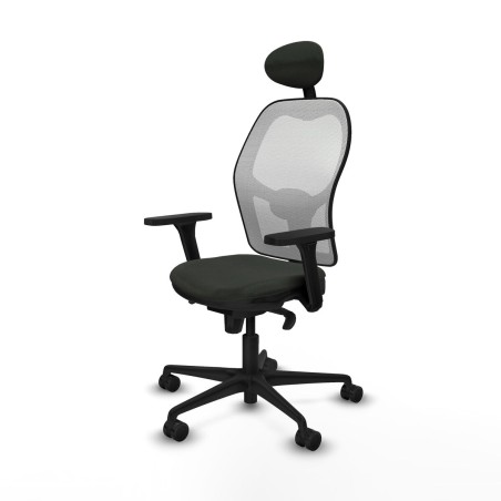 Sedia Ufficio con Poggiatesta Jorquera Piqueras y Crespo 3D036N1 Nero