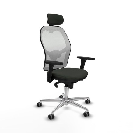Sedia Ufficio con Poggiatesta Jorquera Piqueras y Crespo 3D086G2 Nero