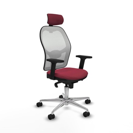 Office Chair with Headrest Jorquera Piqueras y Crespo 2D086N2 Maroon