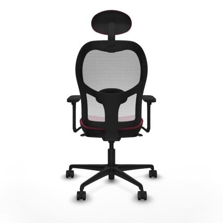 Sedia Ufficio con Poggiatesta Jorquera Piqueras y Crespo 3D036N1 Rosso