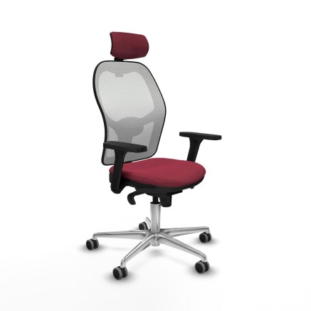 Office Chair with Headrest Jorquera Piqueras y Crespo 3D086G2 Maroon
