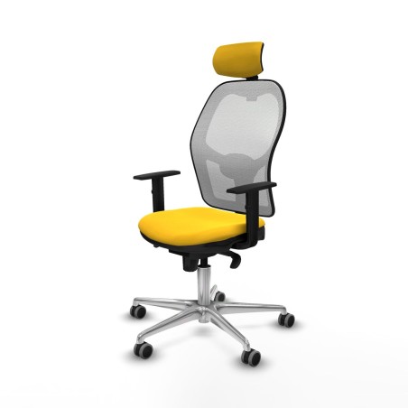 Sedia Ufficio con Poggiatesta Jorquera Piqueras y Crespo 1D086G2 Giall