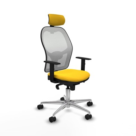 Sedia Ufficio con Poggiatesta Jorquera Piqueras y Crespo 1D086N2 Giall