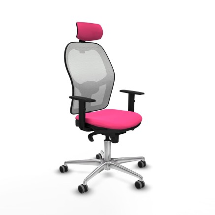 Office Chair with Headrest Jorquera Piqueras y Crespo 1D086G2 Pink