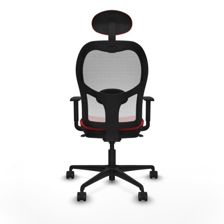Sedia Ufficio con Poggiatesta Jorquera Piqueras y Crespo 1D036N1 Rosso