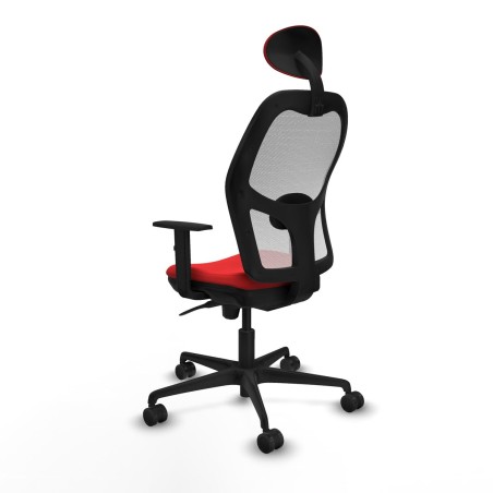 Sedia Ufficio con Poggiatesta Jorquera Piqueras y Crespo 1D036N1 Rosso
