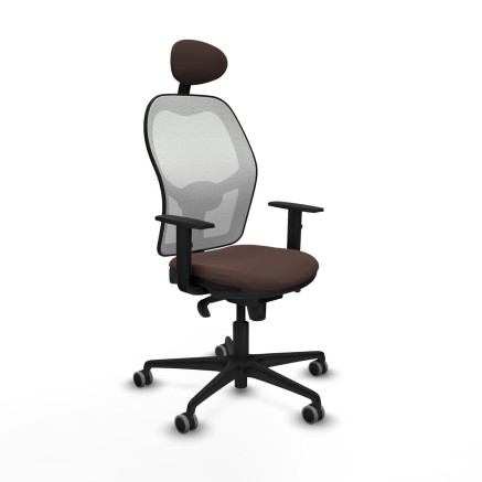 Sedia da Ufficio Piqueras y Crespo 1D036G1 Bianco Marrone scuro