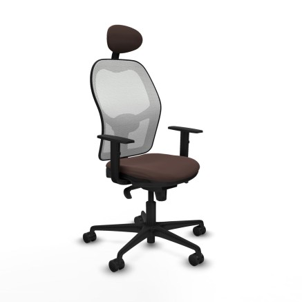 Sedia da Ufficio Piqueras y Crespo 1D036N1 Bianco Marrone scuro