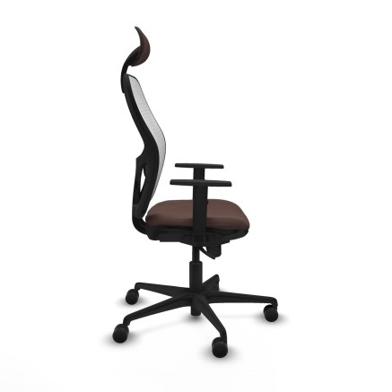 Chaise de Bureau Piqueras y Crespo 1D036N1 Blanc Brun foncé 2