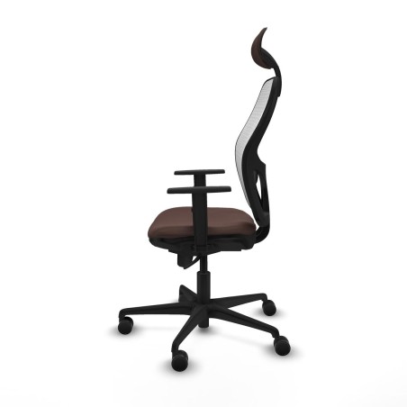 Sedia da Ufficio Piqueras y Crespo 1D036N1 Bianco Marrone scuro