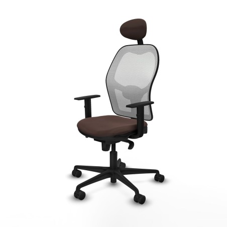 Sedia da Ufficio Piqueras y Crespo 1D036N1 Bianco Marrone scuro