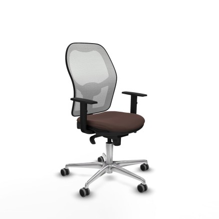 Chaise de Bureau Piqueras y Crespo 1D086G0 Blanc Brun foncé