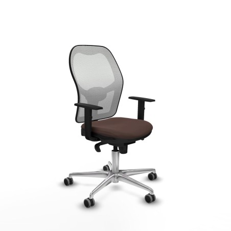 Chaise de Bureau Piqueras y Crespo 1D086G0 Blanc Brun foncé