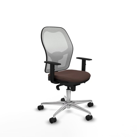 Sedia da Ufficio Piqueras y Crespo 1D086N0 Bianco Marrone scuro