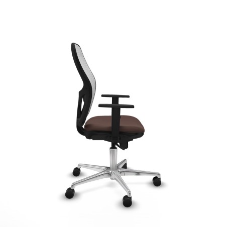 Sedia da Ufficio Piqueras y Crespo 1D086N0 Bianco Marrone scuro
