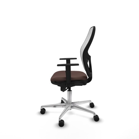 Sedia da Ufficio Piqueras y Crespo 1D086N0 Bianco Marrone scuro