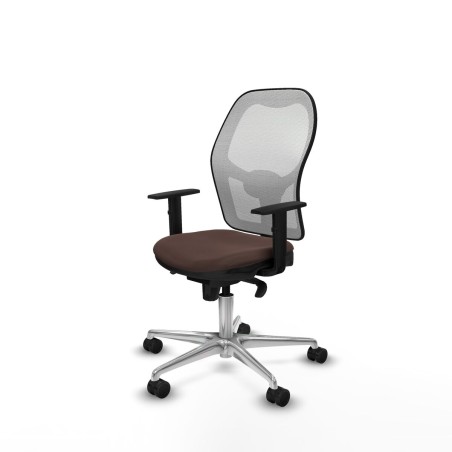 Sedia da Ufficio Piqueras y Crespo 1D086N0 Bianco Marrone scuro
