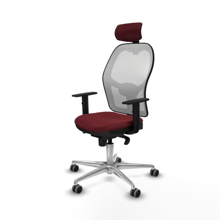 Sedia da Ufficio Piqueras y Crespo 1D086G2 Rosso Granato