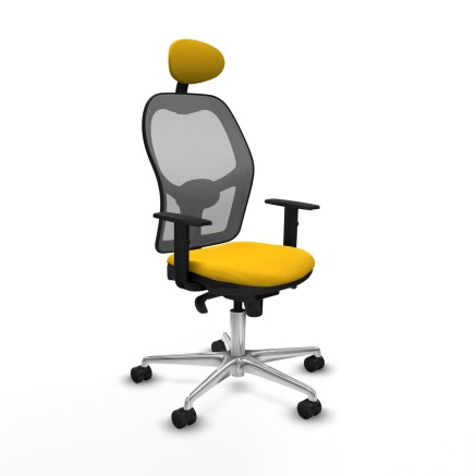 Sedia Ufficio con Poggiatesta Jorquera Piqueras y Crespo 1D086N1 Giall