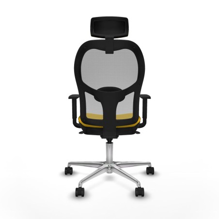 Sedia Ufficio con Poggiatesta Piqueras y Crespo 1D086N2 Giallo