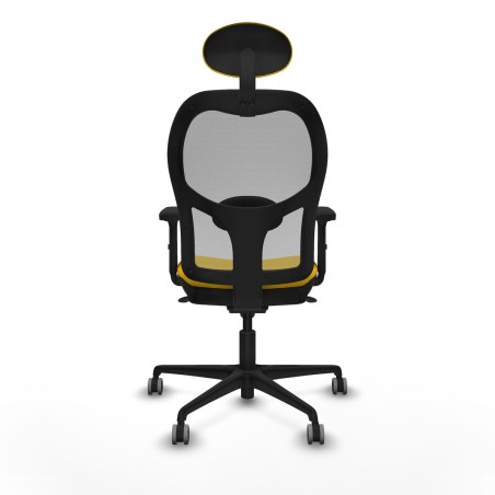 Sedia Ufficio con Poggiatesta Piqueras y Crespo 2D036G1 Giallo