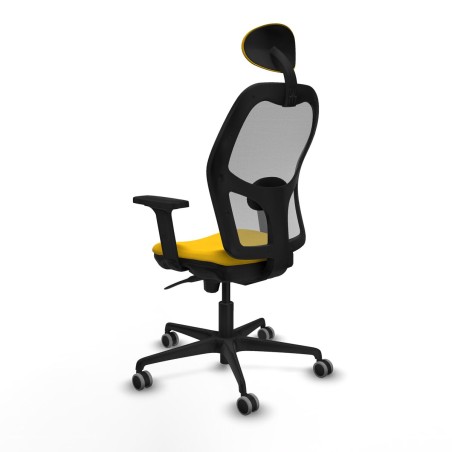 Sedia Ufficio con Poggiatesta Piqueras y Crespo 2D036G1 Giallo