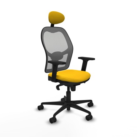 Chaise de Bureau avec Appui-tête Piqueras y Crespo 2D036N1 Jaune