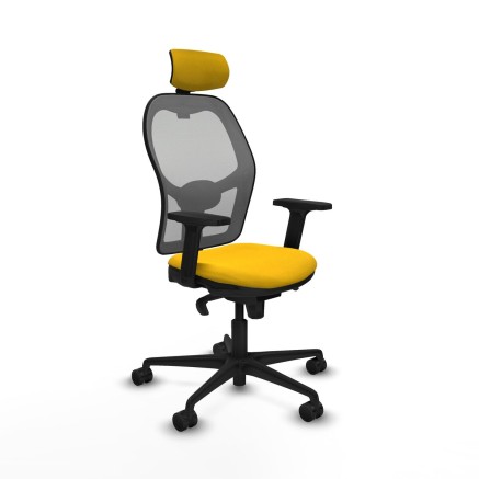 Chaise de Bureau avec Appui-tête Piqueras y Crespo 2D036N2 Jaune
