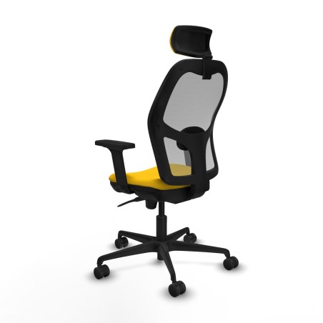 Sedia Ufficio con Poggiatesta Piqueras y Crespo 2D036N2 Giallo