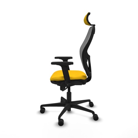 Sedia Ufficio con Poggiatesta Piqueras y Crespo 2D036N2 Giallo