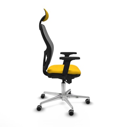 Sedia Ufficio con Poggiatesta Piqueras y Crespo 2D086G1 Giallo 2