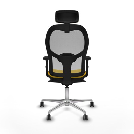 Sedia Ufficio con Poggiatesta Piqueras y Crespo 2D086G2 Giallo